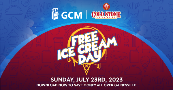 GCM Cold Stone Creamery Free Ice Cream Day